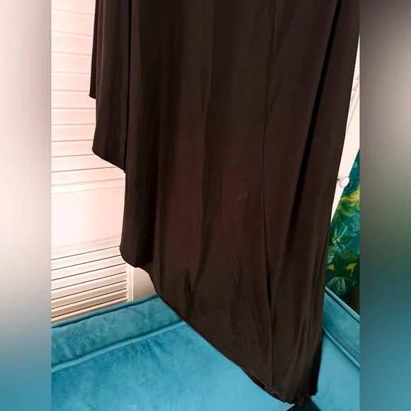 Mac Duggal | 11247 Black One Shoulder Asymmetrical Hem Flowy Dress New 4 Holiday - Picture 13 of 16